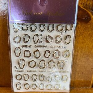 Gold, Silver & Rhinestone Nail Art Stickers